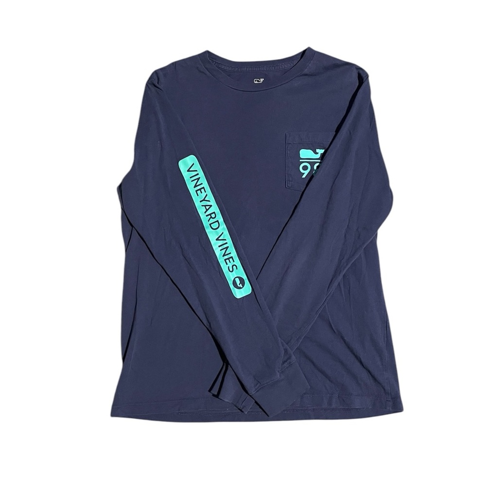 Bundle of Vineyard Vines Youth Green & Turquoise Whale Graphic Long Slee… - Picture 3 of 6